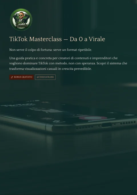 Copertina originale: TikTok Masterclass