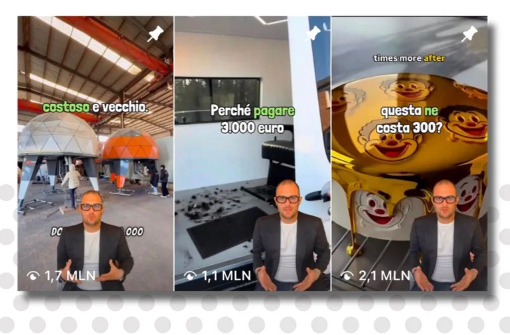 Reel cliente B2B — 1,7 MLN, 1,1 MLN e 2,1 MLN visualizzazioni